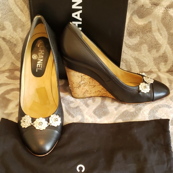 chanel wedge trainers